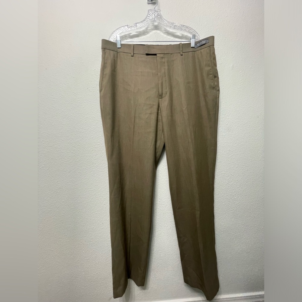 Mens perry Ellis dress pants tan size 38/34